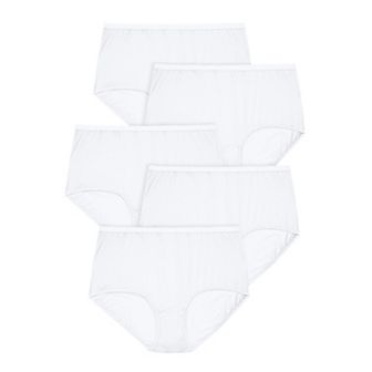Comfort Choice Plus Size Full Coverage Nylon Brief 5-Pack