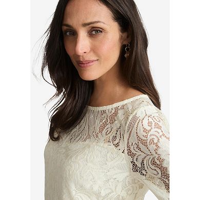 Jessica London Women's Plus Size Stretch Lace Shift Dress