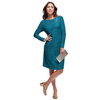 Jessica London Women's Plus Size Stretch Lace Shift Dress