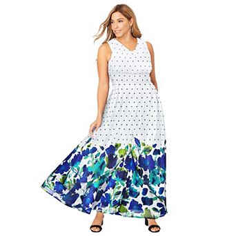 Jessica London Women's Plus Size Georgette Flyaway Maxi Dress