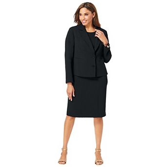 Jessica London Women's Plus Size 2 pc Stretch Crepe Single-Breasted Jacket Dress