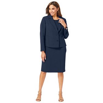 Jessica London Women's Plus Size 2 pc Stretch Crepe Single-breasted Jacket Dress