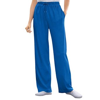 Woman Within Plus Size Tall Sport Knit Straight-Leg Pull-On Pants