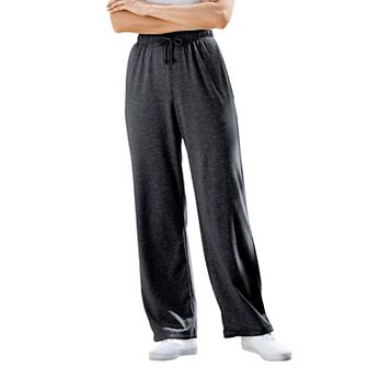 Woman Within Plus Size Tall Sport Knit Straight-Leg Pull-On Pants