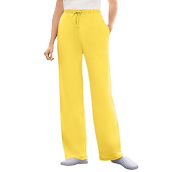 Woman Within Plus Size Tall Sport Knit Straight-Leg Pull-On Pants