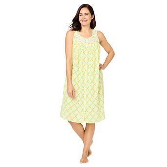 Only Necessities Plus Size Sleeveless Button Front Night Gown