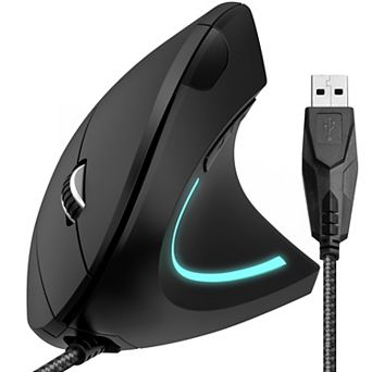 Delton S12 Ergonomic Vertical Wired Mouse, 6 Buttons, 3 Adjustable Dpi Levels (DMERG12-U)