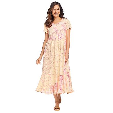 Woman Within Plus Size Mixed Print Maxi Dress