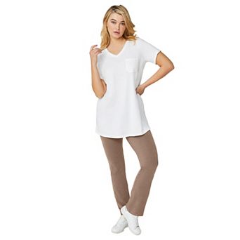 ellos Plus Size Knit Bootcut Leggings