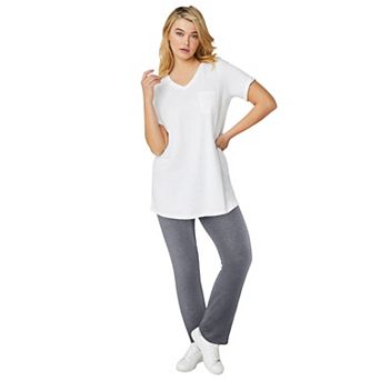 ellos Plus Size Knit Bootcut Leggings