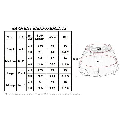 Women's Running Double Layer Fitness Workout Athletic Shorts