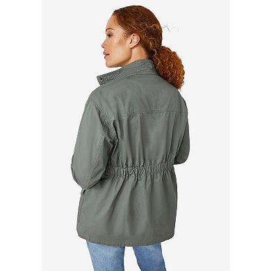 ellos Plus Size Camo Utility Jacket