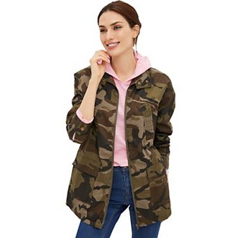 ellos Plus Size Camo Utility Jacket