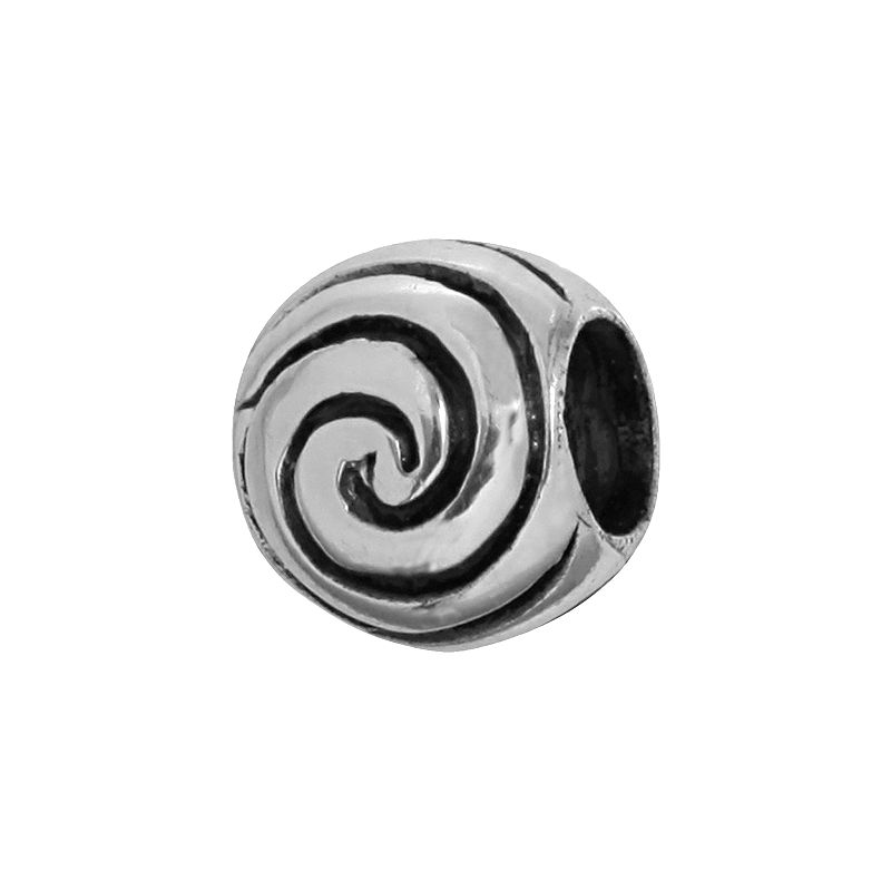 Individuality Beads Sterling Silver Wave Bead, Womens, Grey