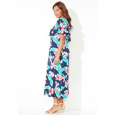 Catherines Women's Plus Size Meadow Crest Maxi Dress