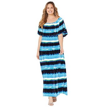 Catherines Women's Plus Size Meadow Crest Maxi Dress