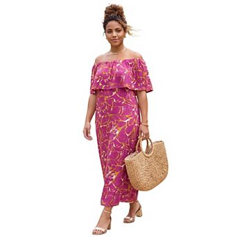 Catherines Women's Plus Size Meadow Crest Maxi Dress