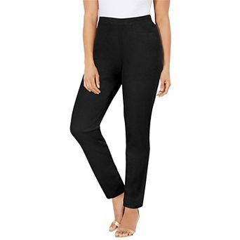 Catherines Women's Plus Size Essential Flat Front Pant