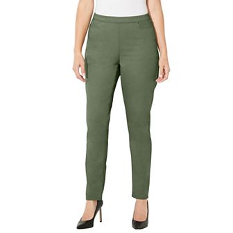 Catherines Women's Plus Size Essential Flat Front Pant