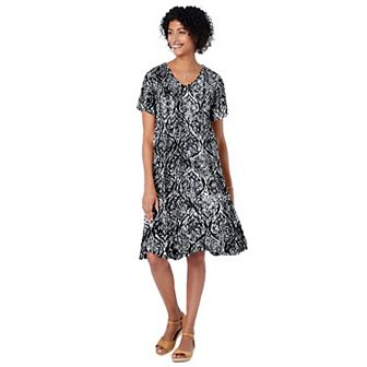 Woman Within Plus Size Short Crinkle Dress