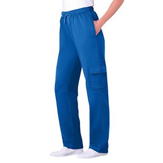 Woman Within Plus Size Tall Better-Fleece Pull-On Cargo Sweatpants