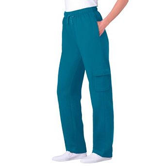 Woman Within Plus Size Tall Better-Fleece Pull-On Cargo Sweatpants