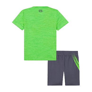Boys 4-7 Under Armour UA Fade Shorts & Tech Logo T-Shirt Set