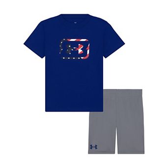 Boys 4-7 Under Armour UA Freedom Hooks Short Sleeve Tee & Shorts Set