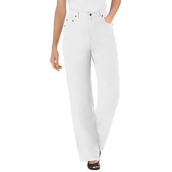 Woman Within Plus Size Tall Perfect Relaxed All-Cotton Denim Five-Pocket Jeans