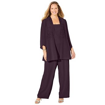 Catherines Women's Plus Size Masquerade Beaded Pant Set