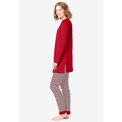 Only Necessities Plus Size Henley Tunic & Jogger PJ Set