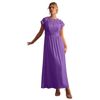 Jessica London Women's Plus Size Lace Maxi Dress