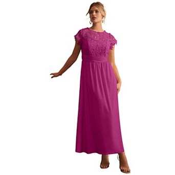 Jessica London Women's Plus Size Lace Maxi Dress