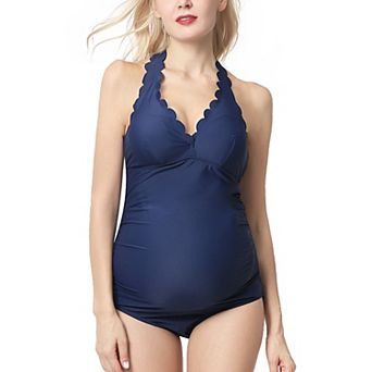 Maternity Glow & Grow Upf 50+ One-piece Halter Swimsuit