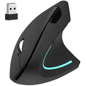 Delton S12 Ergonomic Wireless Vertical Mouse (Black) (DMERG12-WB)