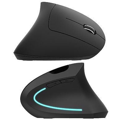 Delton S12 Ergonomic Wireless Vertical Mouse (Black) (DMERG12-WB)