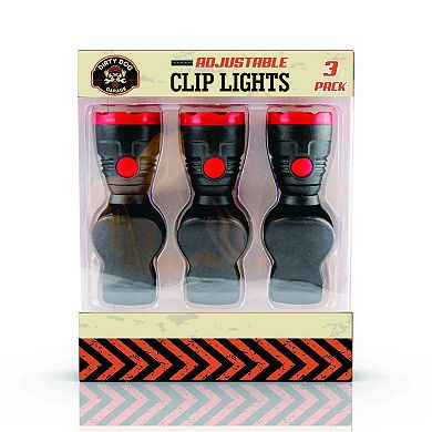 DIRTY DOG 3-Pack Adjustable Clip Light