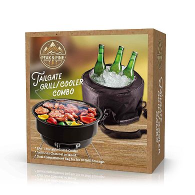 PEAK+PINE Tailgate Grill/Cooler Combo