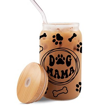 Nifty 16-oz. Dog Mom Glass and Straw