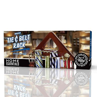 Nifty Wooden Tie & Belt Holder