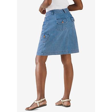 Woman Within Plus Size Perfect Denim Skort