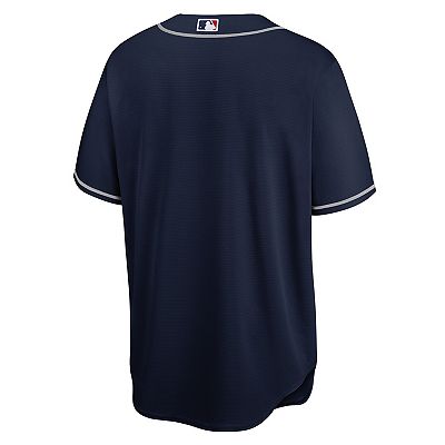 Men s Nike Navy Atlanta Braves Big Tall Alternate Replica Team Jersey