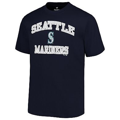 Men's Profile Navy Seattle Mariners Big & Tall Heart & Soul T-Shirt