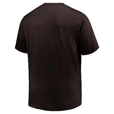 Men's Profile Brown San Diego Padres Big & Tall Primary Logo T-Shirt