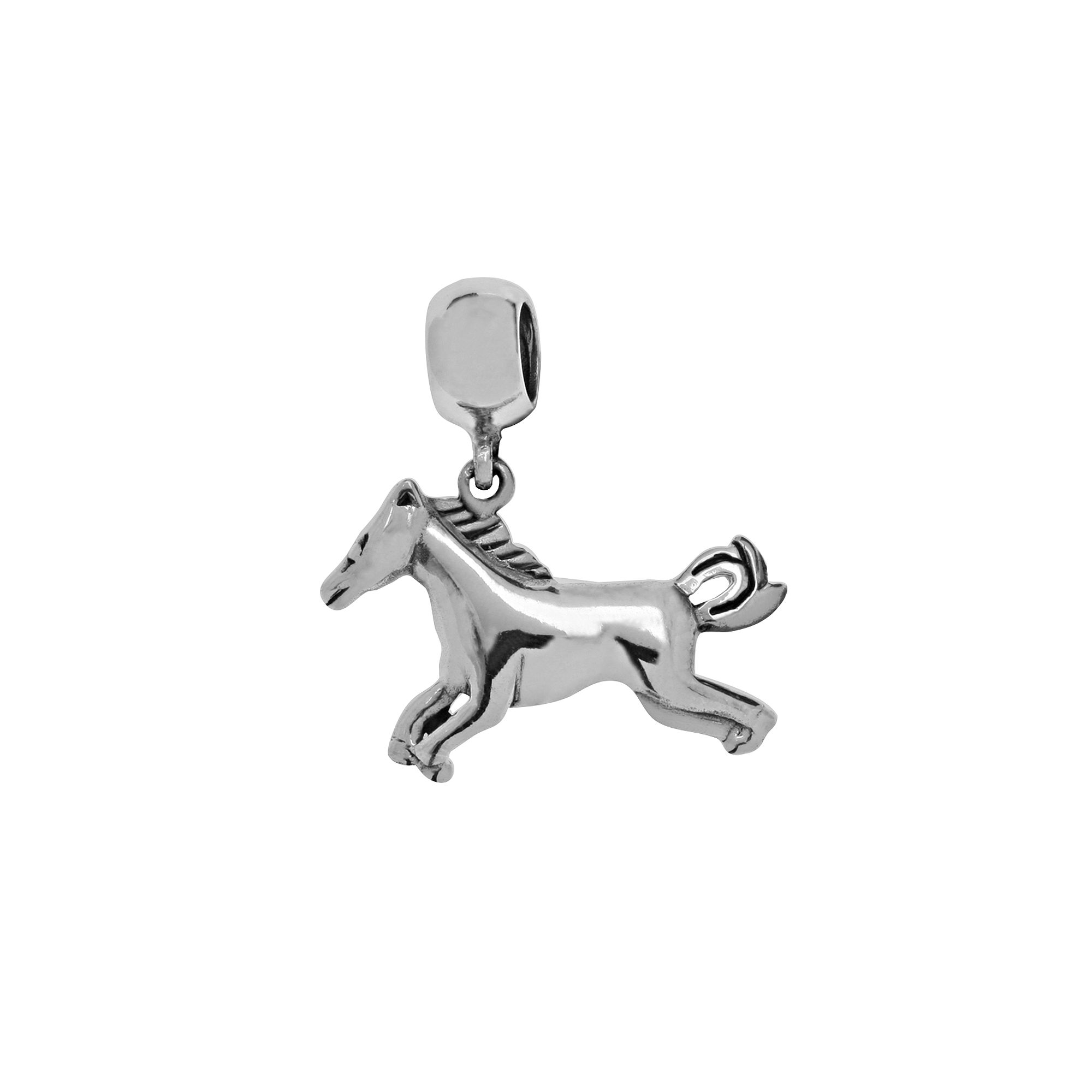 Individuality Beads Sterling Silver Horse Charm, Womens