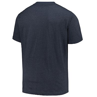 Men's Profile Heather Navy New York Yankees Big & Tall Weathered Logo T-Shirt
