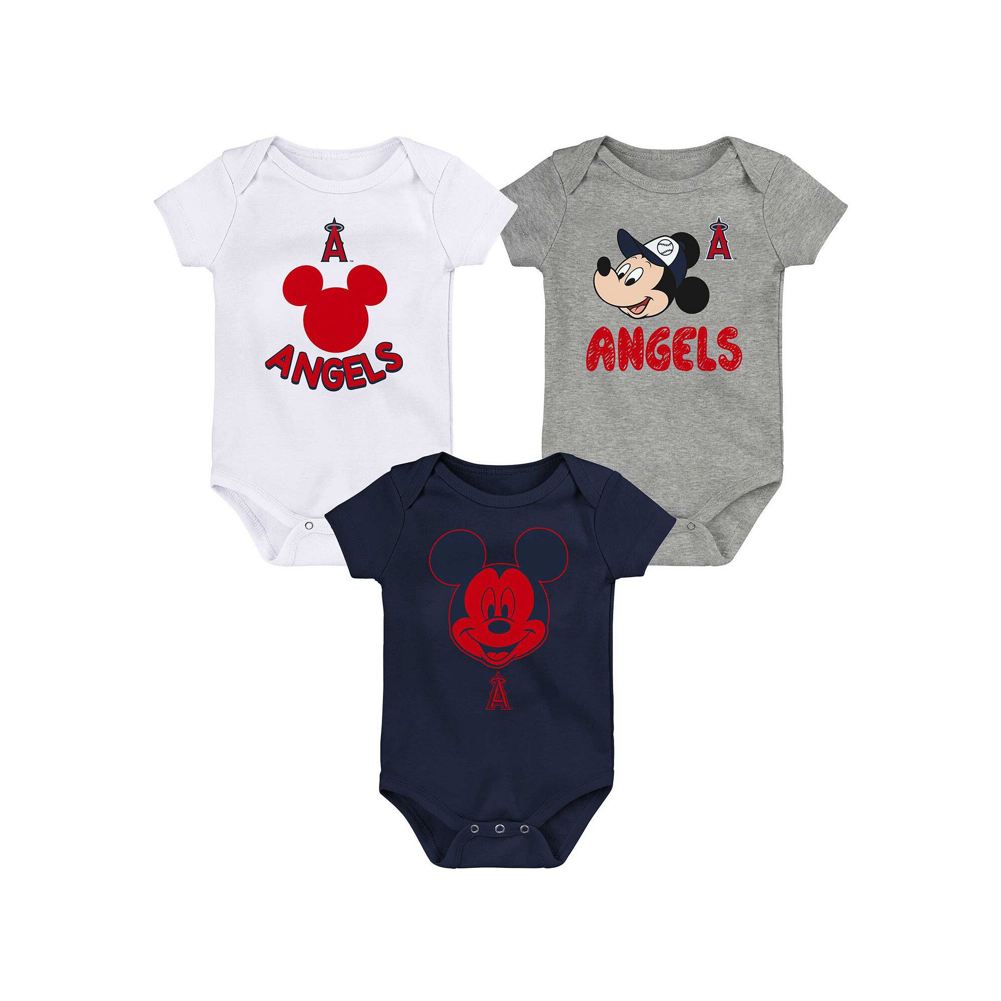 Infant Los Angeles Angels Three-Pack Winning Team Bodysuit Set, Boys, Size