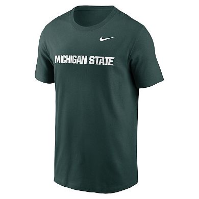 Men's Nike Green Michigan State Spartans Primetime Wordmark T-Shirt