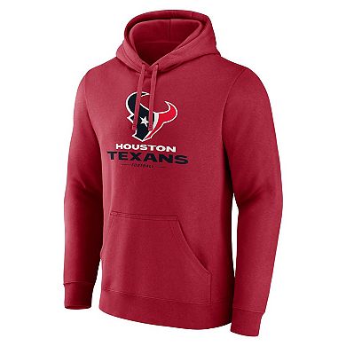 Men's Fanatics Red Houston Texans Team Lock-Up Pullover Hoodie