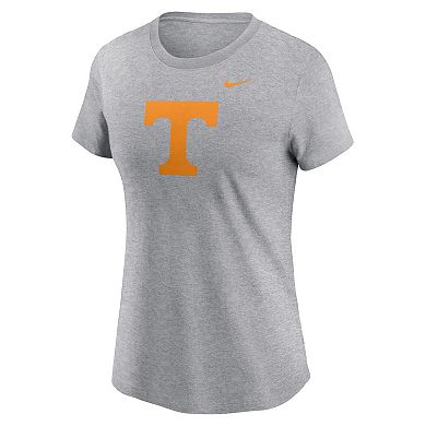 Women's Nike Heather Gray Tennessee Volunteers Primetime Evergreen Logo T-Shirt